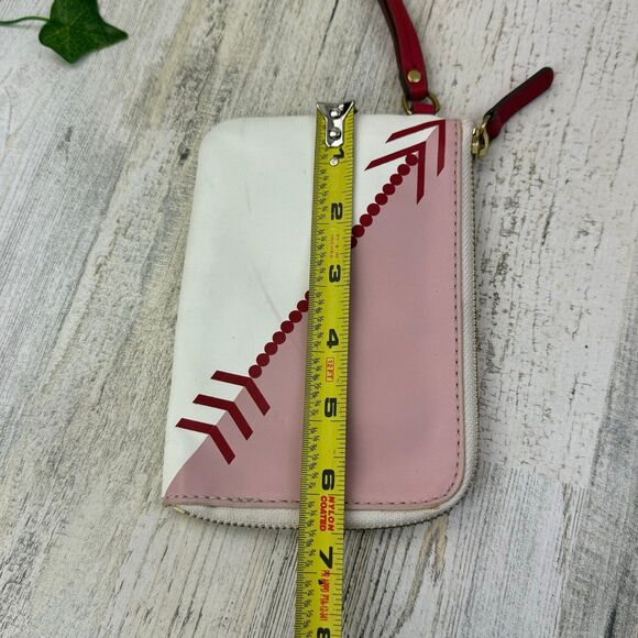 FOSSIL PINK WHITE LEATHER WRISTLET - Picture 5 of 7